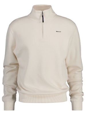 Gant Knitwear & Jumpers Gant - Waffle Textured Half Zip Mock Neck Jumper