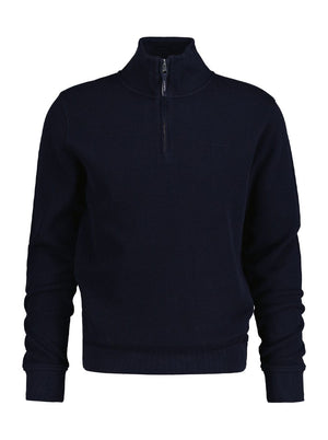 Gant Knitwear & Jumpers Gant - Waffle Textured Half Zip Mock Neck Jumper