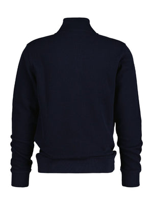 Gant Knitwear & Jumpers Gant - Waffle Textured Half Zip Mock Neck Jumper