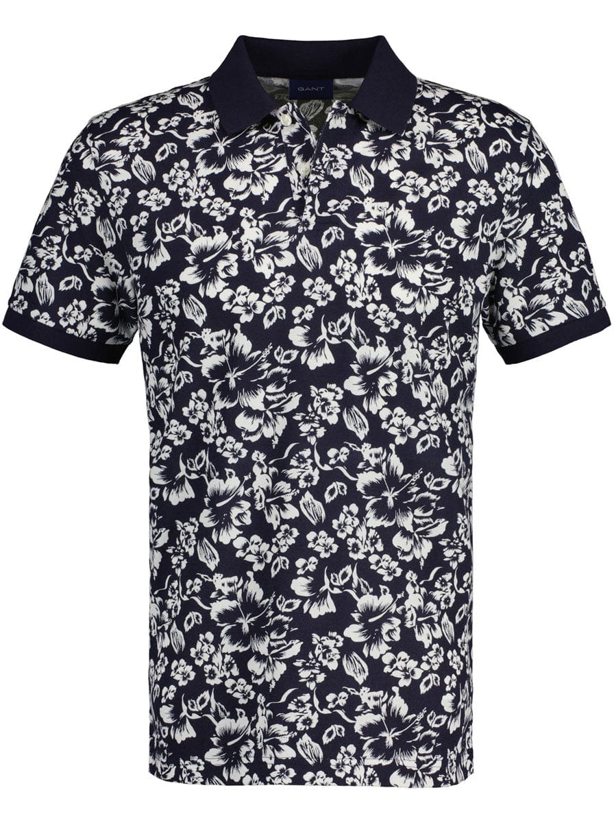 Gant Floral Print Polo Shirt