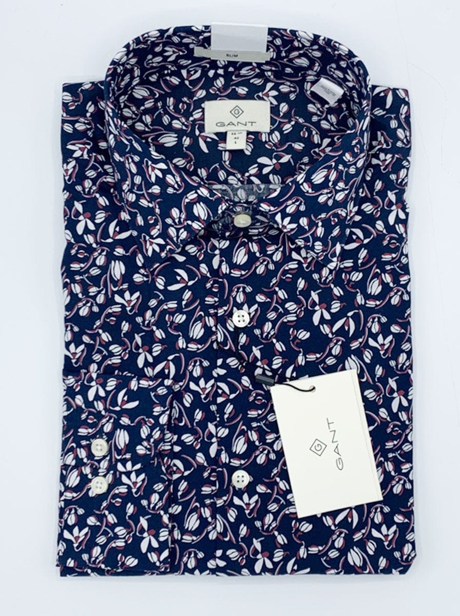 Gant Shirts GANT - Alpine Flower Hero Print Slim Fit Shirt - Marine