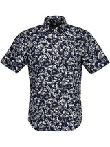 Gant Shirts Gant - Cotton/Linen Floral Print Short Sleeve Shirt