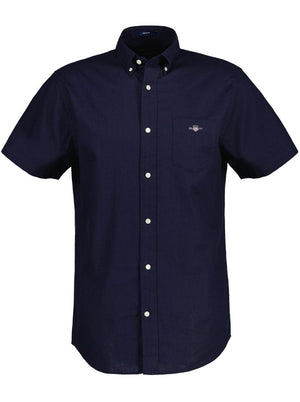 Gant Shirts Gant - Cotton/Linen Short Sleeve Shirt