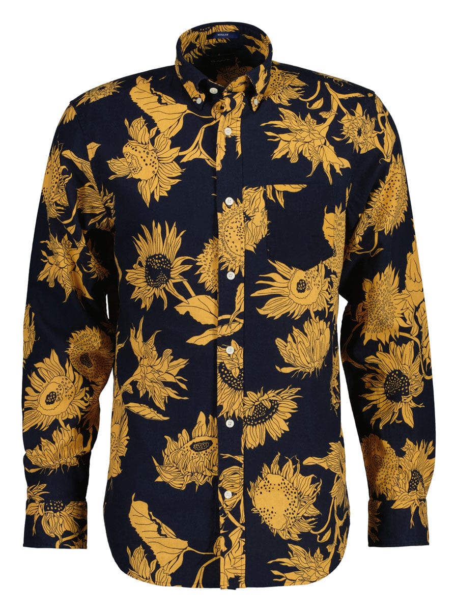 Gant Cotton Linen Sunflower Print Shirt