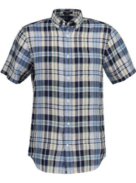 Gant Shirts Gant - Linen Check Short Sleeve Shirt