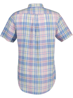 Gant Shirts Gant - Linen Check Short Sleeve Shirt