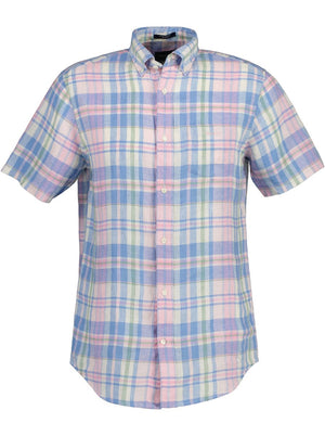 Gant Shirts Gant - Linen Check Short Sleeve Shirt