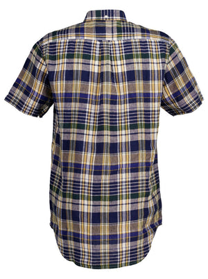 Gant Shirts Gant - Linen Madras Check Short Sleeve Shirt