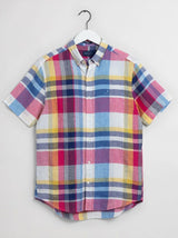 Gant Shirts Gant - Regular Fit Short Sleeve Madras Linen Shirt