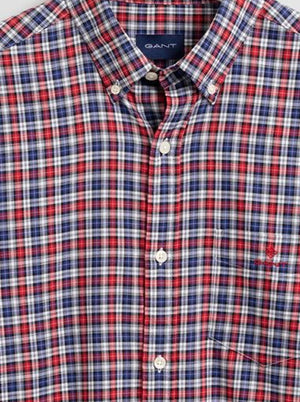 Gant Shirts GANT Tech Prep™ Micro Tartan Twill Shirt - Colour Bright Red