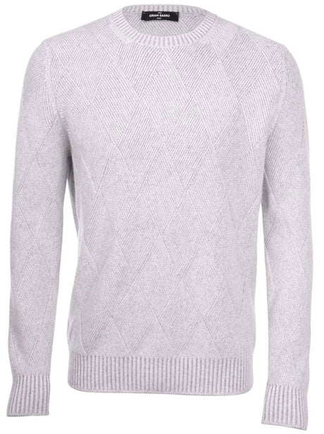 Gran Sasso Knitwear & Jumpers Gran Sasso - Crew Neck Diamond Patterned Knit Jumper