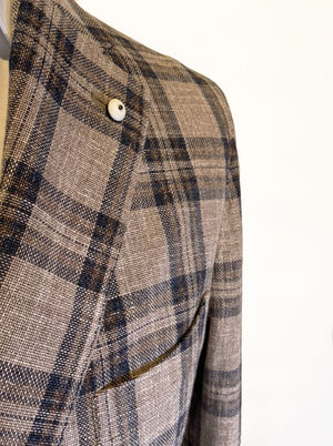 Luigi Bianchi Jacket/Blazer L.B.M - Cotton Unstructured Check Jacket