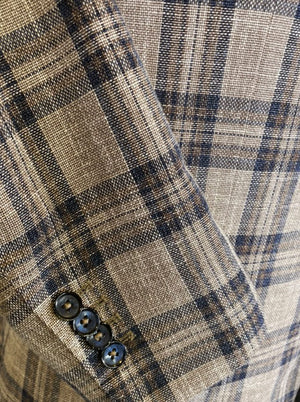 Luigi Bianchi Jacket/Blazer L.B.M - Cotton Unstructured Check Jacket