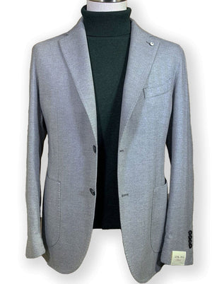 Luigi Bianchi Jacket/Blazer L.B.M - Cotton Unstructured Herringbone Jacket