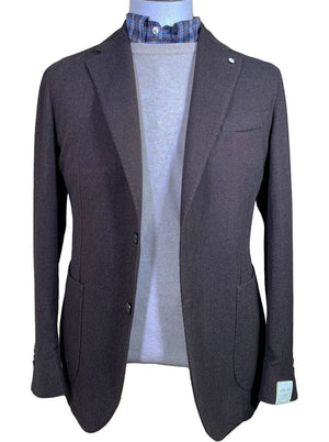 Luigi Bianchi Jacket/Blazer L.B.M - Cotton Unstructured Herringbone Jacket