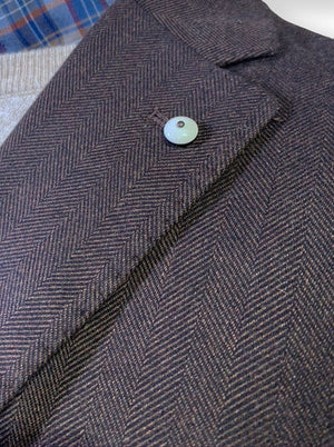 Luigi Bianchi Jacket/Blazer L.B.M - Cotton Unstructured Herringbone Jacket