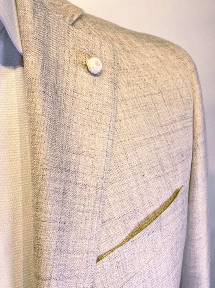Luigi Bianchi Jacket/Blazer Luigi Bianchi - Loro Piana Summer Herringbone Jacket
