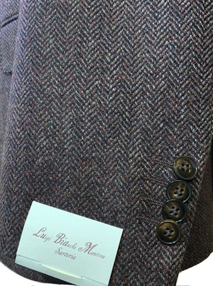 Luigi Bianchi Jacket/Blazer Luigi Bianchi - Wool/Cashmere Herringbone Jacket