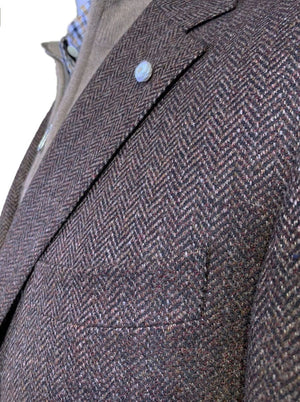 Luigi Bianchi Jacket/Blazer Luigi Bianchi - Wool/Cashmere Herringbone Jacket