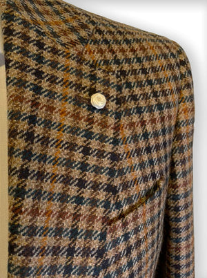 Luigi Bianchi Jacket/Blazer Luigi Bianchi - Wool/Cashmere Tweed Check Jacket