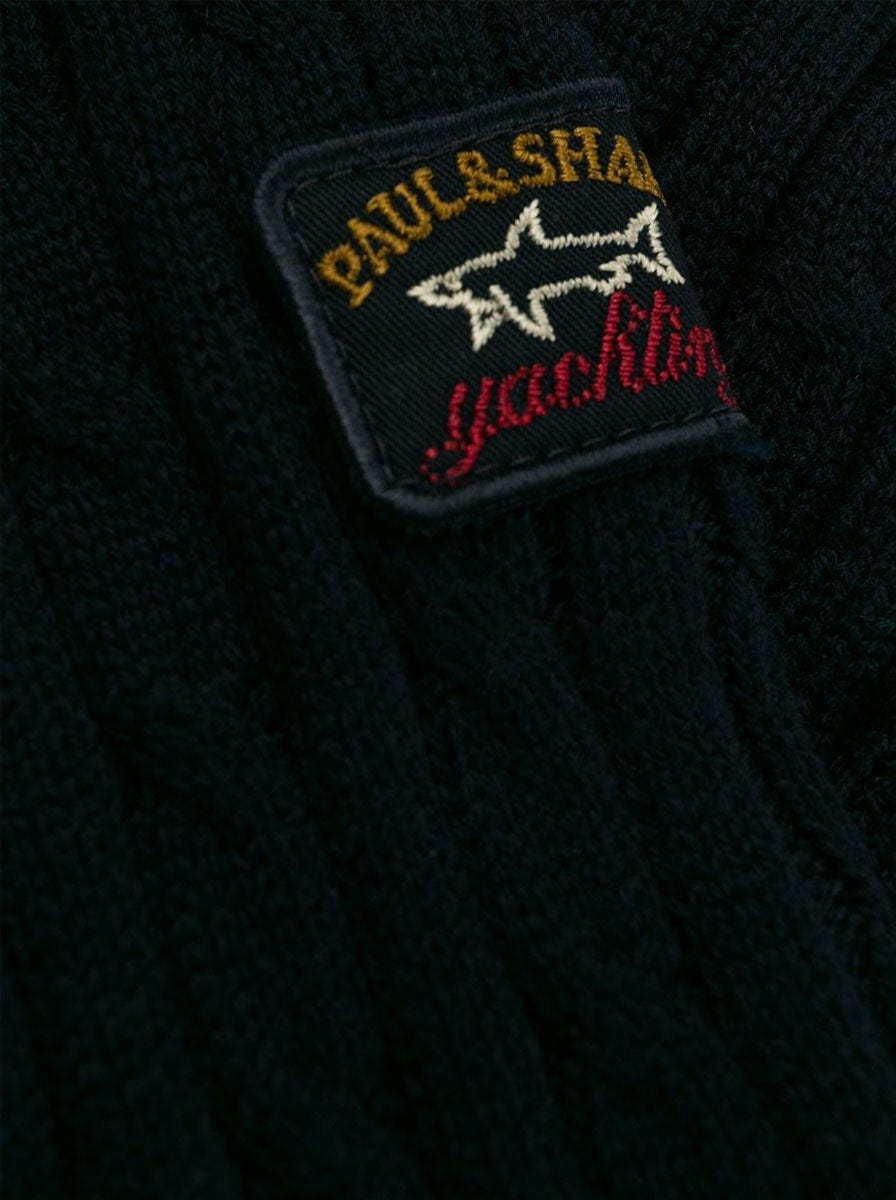 Paul & Shark Knitwear & Jumpers Paul & Shark Cable Knit Bretagne Jumper - Colour Navy