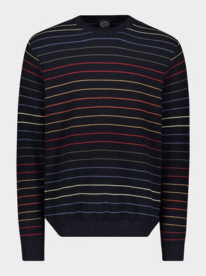 Paul & Shark Knitwear & Jumpers Paul & Shark - Multi Stripe Crew Neck Jumper