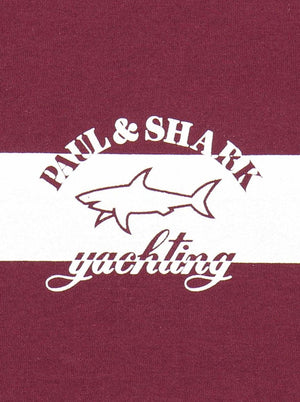 Paul & Shark Polo & T-Shirts Paul & Shark Long Sleeve T-Shirt - Burgundy / Off White