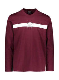 Paul & Shark Polo & T-Shirts Paul & Shark Long Sleeve T-Shirt - Burgundy / Off White
