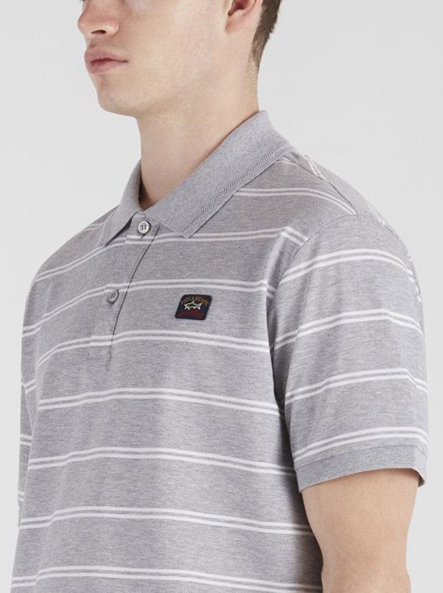 Paul and shark striped polo outlet shirt