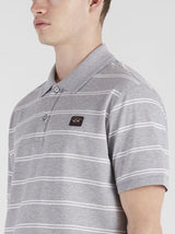 Paul & Shark Polo & T-Shirts Paul & Shark - Organic Cotton Tramline Striped Piqué Polo With Iconic Badge