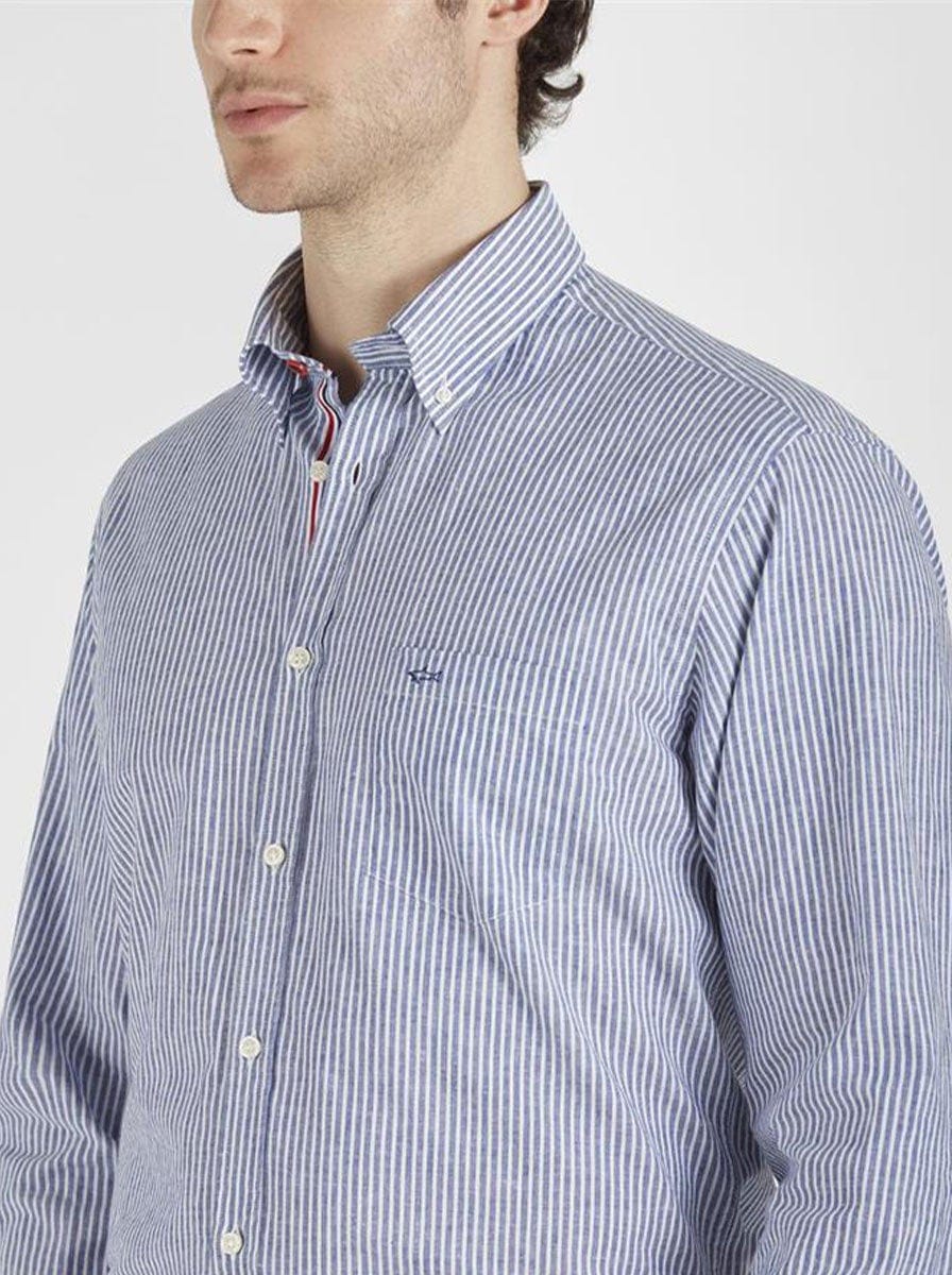 Paul & Shark - Cotton Linen Striped Shirt - Andrew Gardner