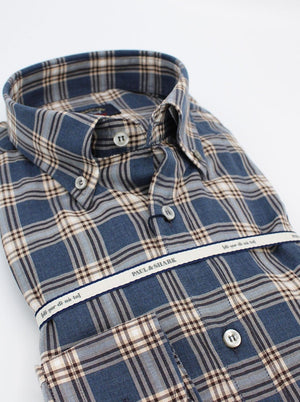 Paul & Shark Shirts Paul & Shark - Flannel Check Button Down Collar Shirt