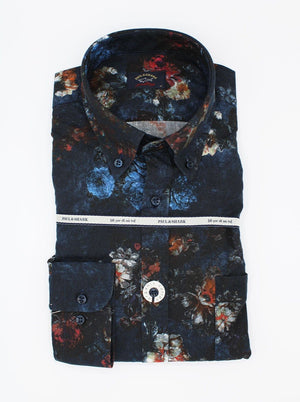 Paul & Shark Shirts Paul & Shark - Floral Print Button Down Collar Shirt