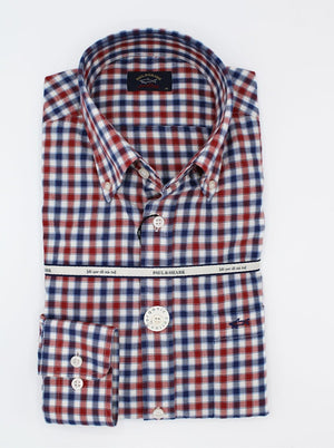 Paul & Shark Shirts Paul & Shark - Gingham Check Button Down Collar Shirt