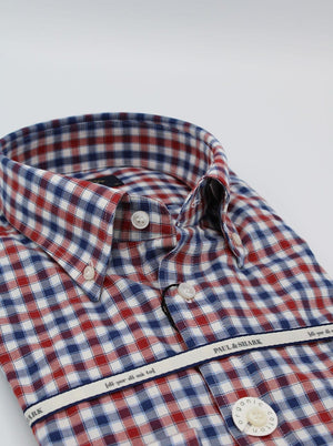 Paul & Shark Shirts Paul & Shark - Gingham Check Button Down Collar Shirt