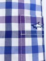 Paul & Shark Shirts Paul & Shark Gingham Check Shirt - Colour Blue/Purple