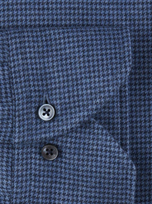 Stenströms Shirts Stenströms - Houndstooth Flannel Fitted Body Shirt