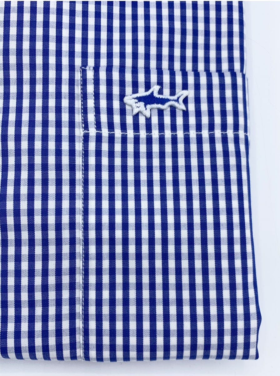 Paul & Shark Shirts Paul & Shark Gingham Small Check Shirt - Colour Blue